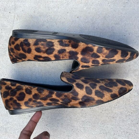 NINE West 6M Hayden leopard animal hair loafers - Picture 6 of 9